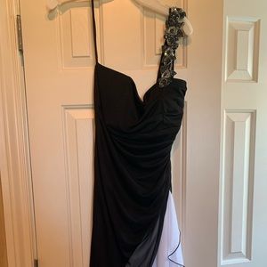 Black and white formal gown